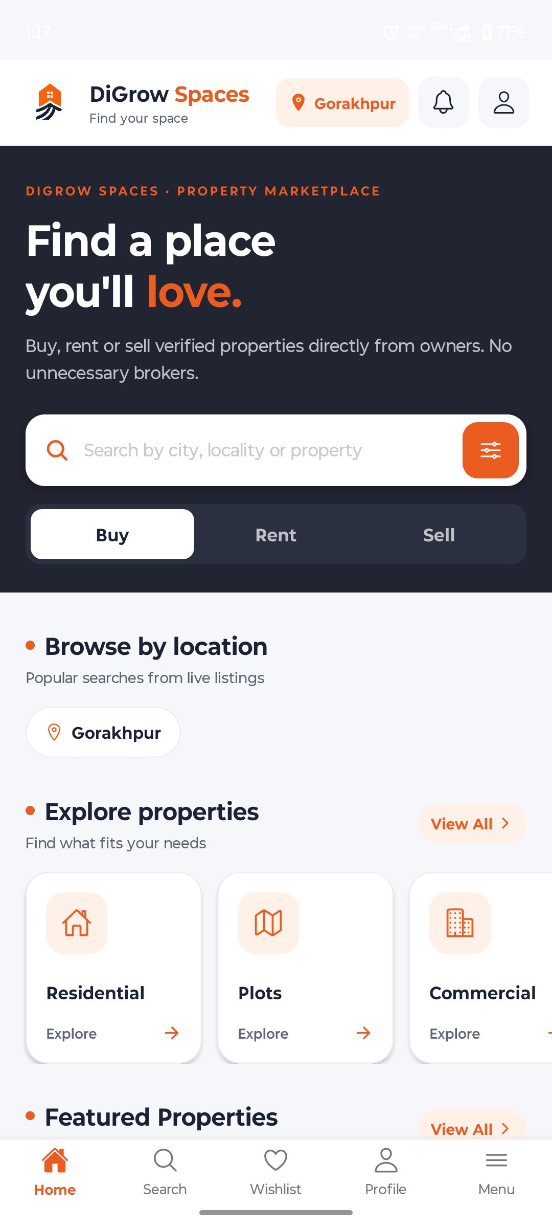Digrow Spaces — Mobile Property App &mdash; real-estate website built by Digrow World